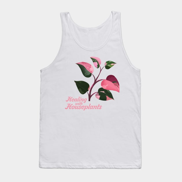 Pink Princess Philodendron | Healing with Houseplants Tank Top by csikarskie